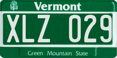 VT license plate XLZ029