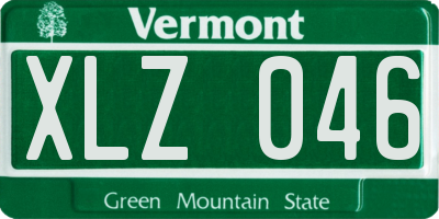 VT license plate XLZ046