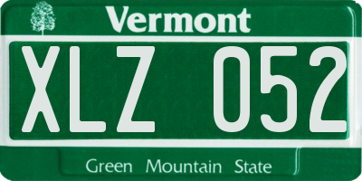 VT license plate XLZ052
