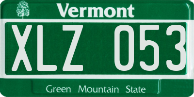 VT license plate XLZ053