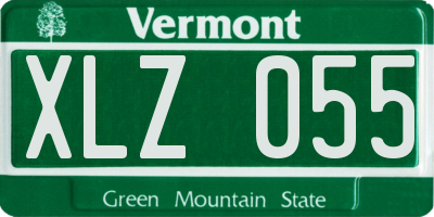 VT license plate XLZ055