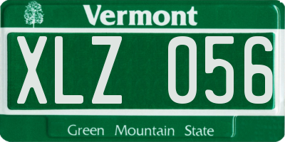 VT license plate XLZ056