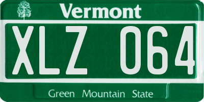 VT license plate XLZ064