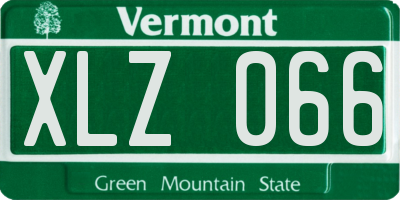 VT license plate XLZ066
