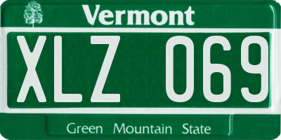 VT license plate XLZ069