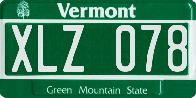 VT license plate XLZ078
