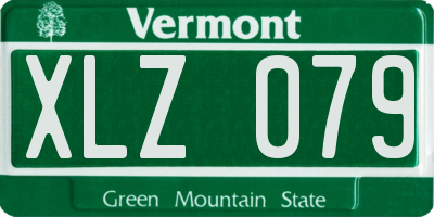 VT license plate XLZ079