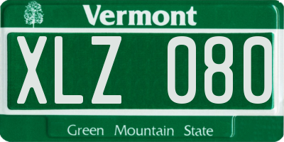 VT license plate XLZ080