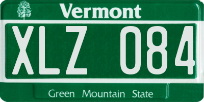 VT license plate XLZ084