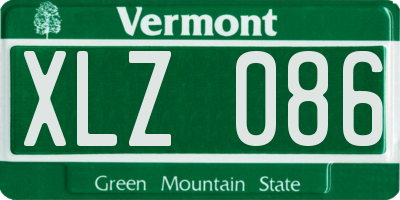 VT license plate XLZ086