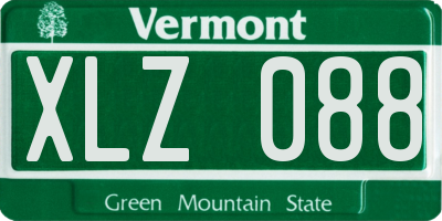 VT license plate XLZ088