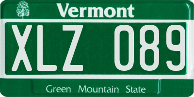 VT license plate XLZ089