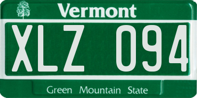 VT license plate XLZ094
