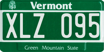 VT license plate XLZ095