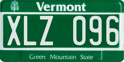 VT license plate XLZ096