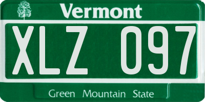 VT license plate XLZ097