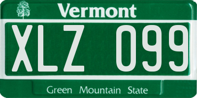 VT license plate XLZ099
