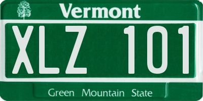 VT license plate XLZ101