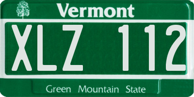 VT license plate XLZ112