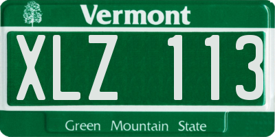 VT license plate XLZ113