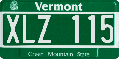 VT license plate XLZ115