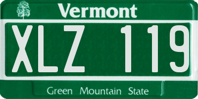 VT license plate XLZ119