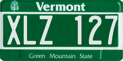 VT license plate XLZ127