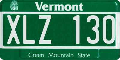 VT license plate XLZ130