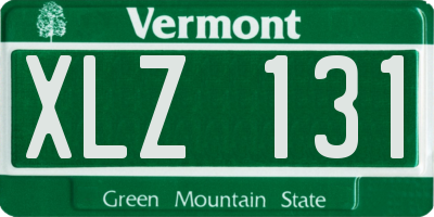 VT license plate XLZ131