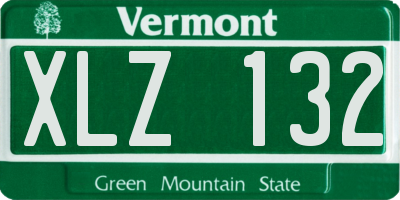 VT license plate XLZ132