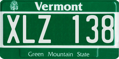 VT license plate XLZ138