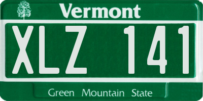 VT license plate XLZ141