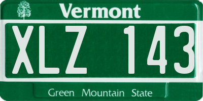 VT license plate XLZ143