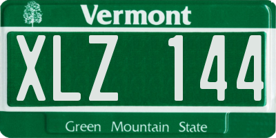 VT license plate XLZ144