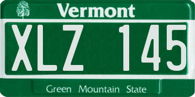 VT license plate XLZ145