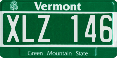 VT license plate XLZ146
