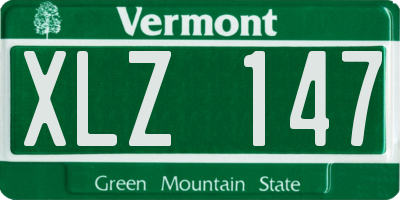 VT license plate XLZ147