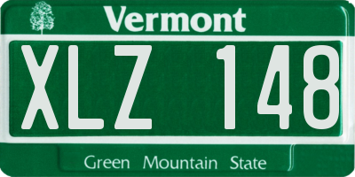 VT license plate XLZ148