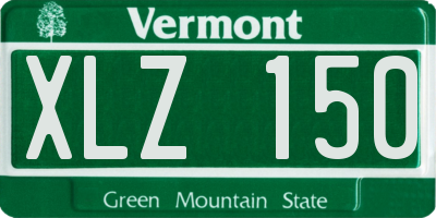 VT license plate XLZ150