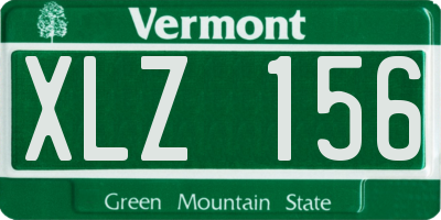 VT license plate XLZ156