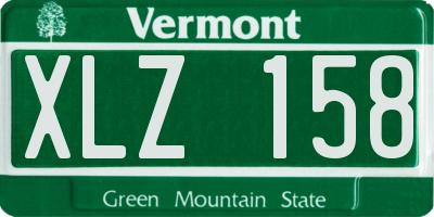 VT license plate XLZ158