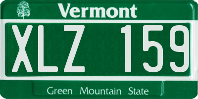 VT license plate XLZ159
