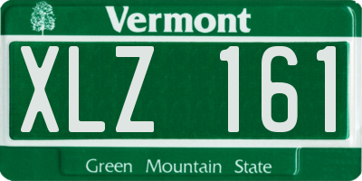 VT license plate XLZ161