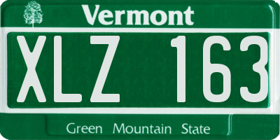 VT license plate XLZ163