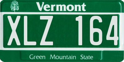 VT license plate XLZ164