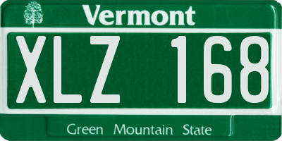 VT license plate XLZ168