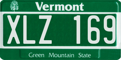 VT license plate XLZ169