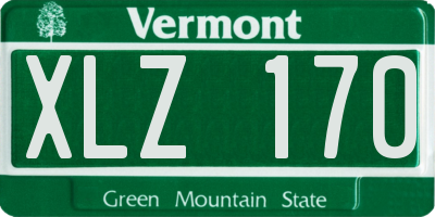 VT license plate XLZ170