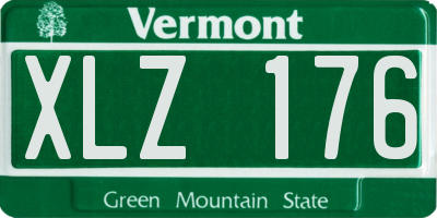 VT license plate XLZ176