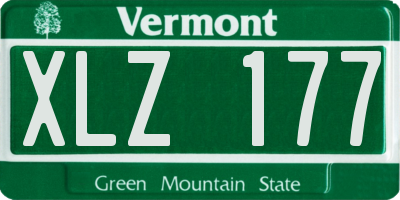 VT license plate XLZ177